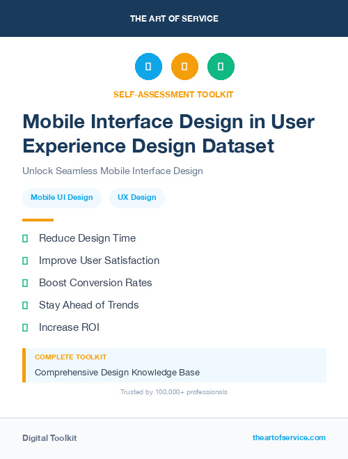 Mobile Interface Design in User Experience Design Dataset