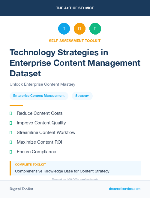 Technology Strategies in Enterprise Content Management Dataset