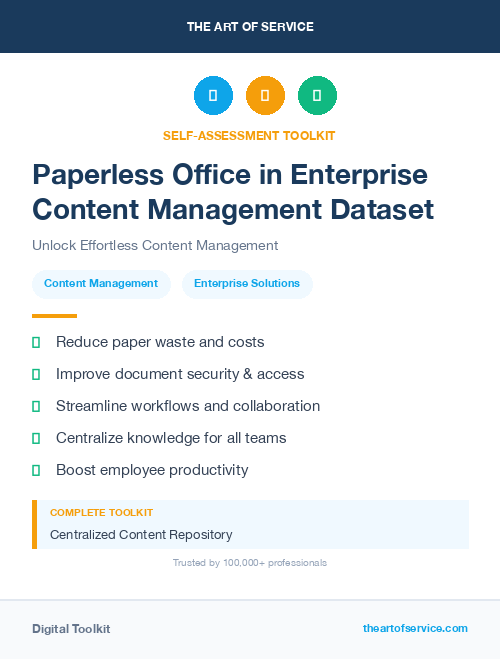 Paperless Office in Enterprise Content Management Dataset