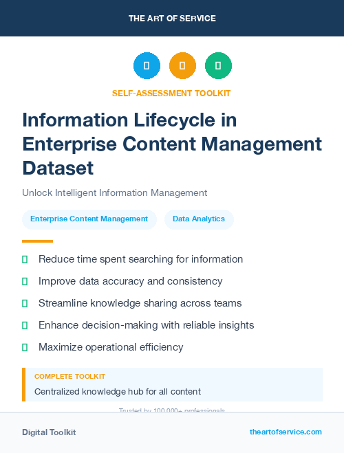 Information Lifecycle in Enterprise Content Management Dataset