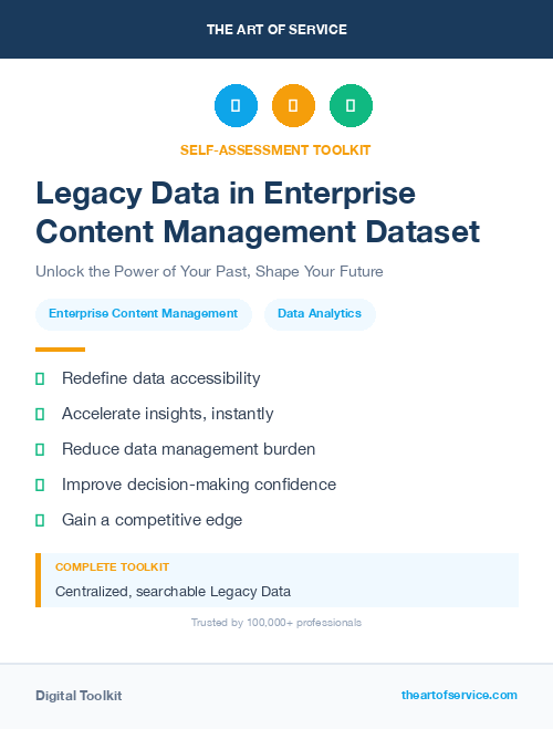 Legacy Data in Enterprise Content Management Dataset