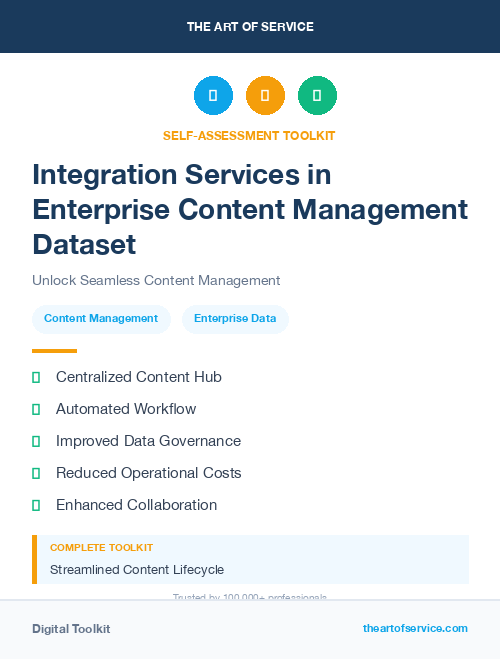 Integration Services in Enterprise Content Management Dataset