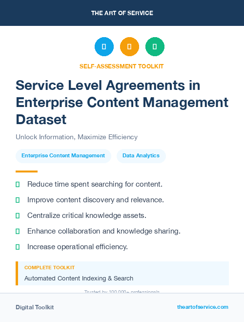 Service Level Agreements in Enterprise Content Management Dataset