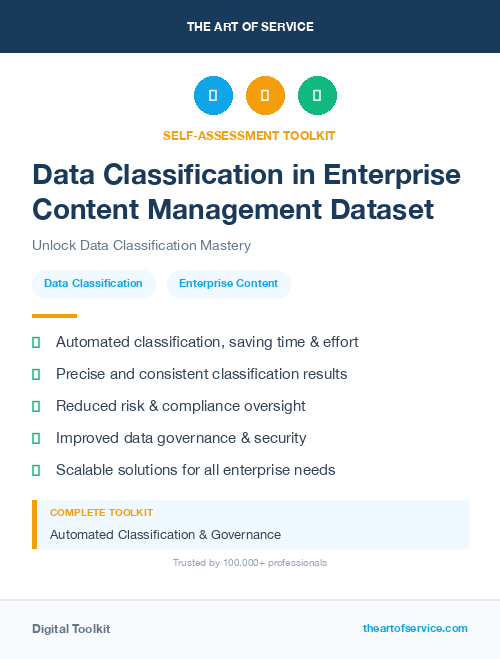 Data Classification in Enterprise Content Management Dataset