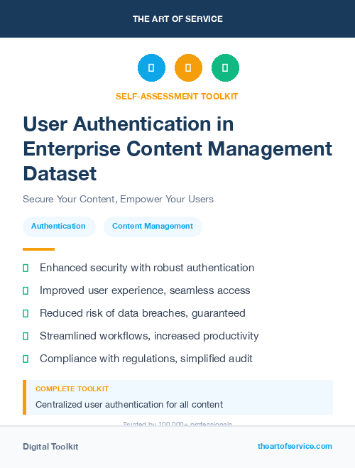 User Authentication in Enterprise Content Management Dataset