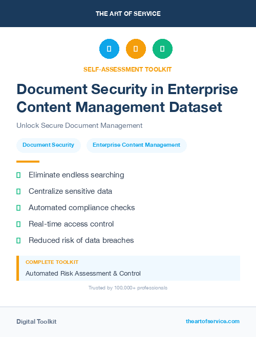 Document Security in Enterprise Content Management Dataset