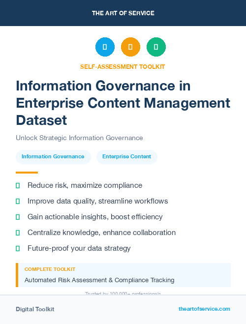 Information Governance in Enterprise Content Management Dataset