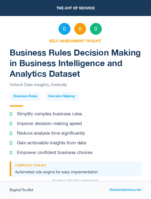Business Rules Decision Making in Business Intelligence and Analytics Dataset