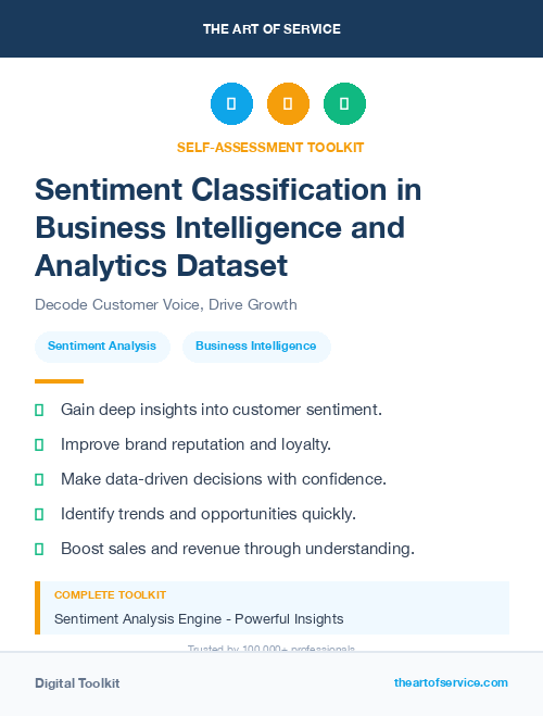 Sentiment Classification in Business Intelligence and Analytics Dataset