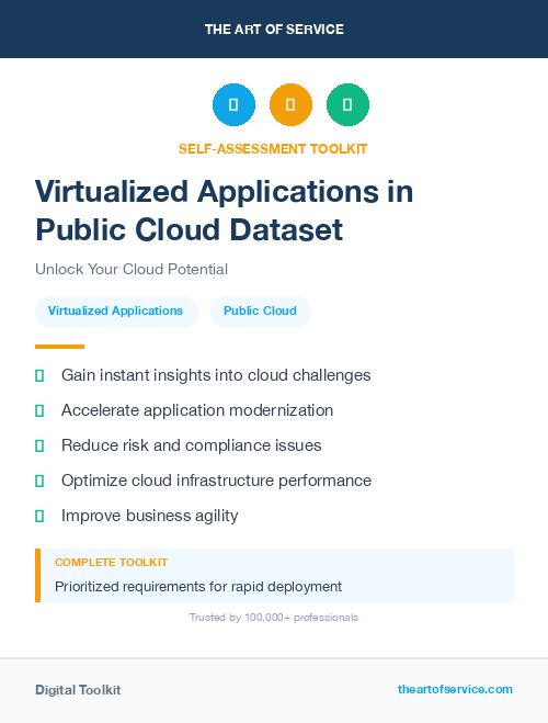 Virtualized Applications in Public Cloud Dataset