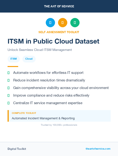 ITSM in Public Cloud Dataset