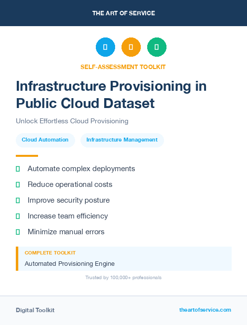 Infrastructure Provisioning in Public Cloud Dataset