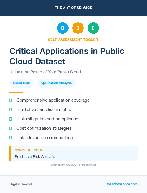 Critical Applications in Public Cloud Dataset