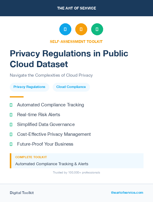 Privacy Regulations in Public Cloud Dataset
