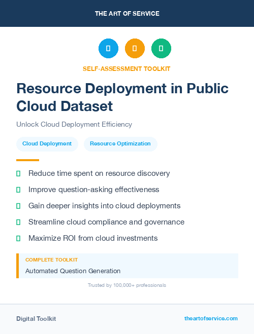Resource Deployment in Public Cloud Dataset