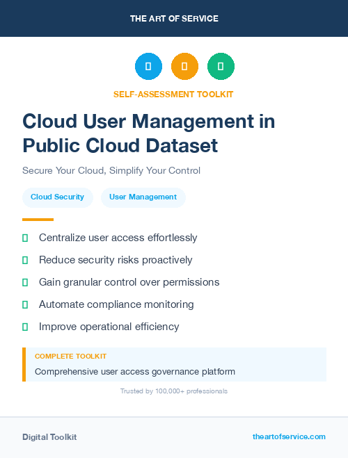 Cloud User Management in Public Cloud Dataset