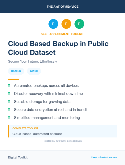 Cloud Based Backup in Public Cloud Dataset