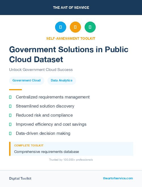 Government Solutions in Public Cloud Dataset