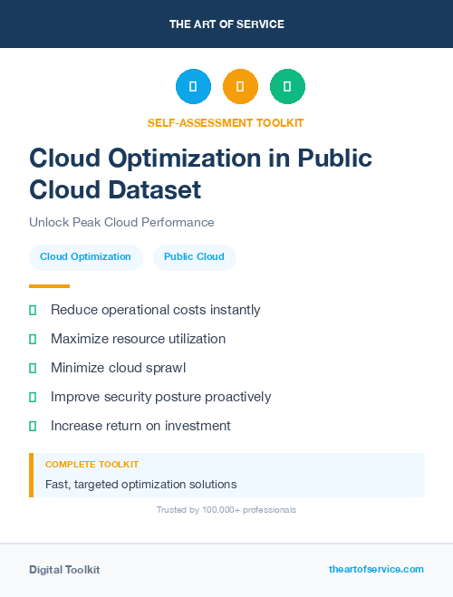 Cloud Optimization in Public Cloud Dataset