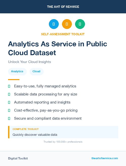 Analytics As Service in Public Cloud Dataset