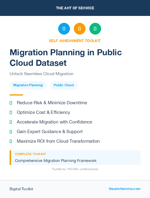 Migration Planning in Public Cloud Dataset