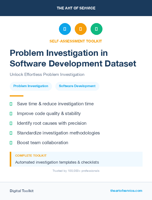 Problem Investigation in Software Development Dataset