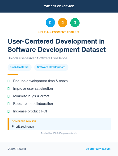 User-Centered Development in Software Development Dataset