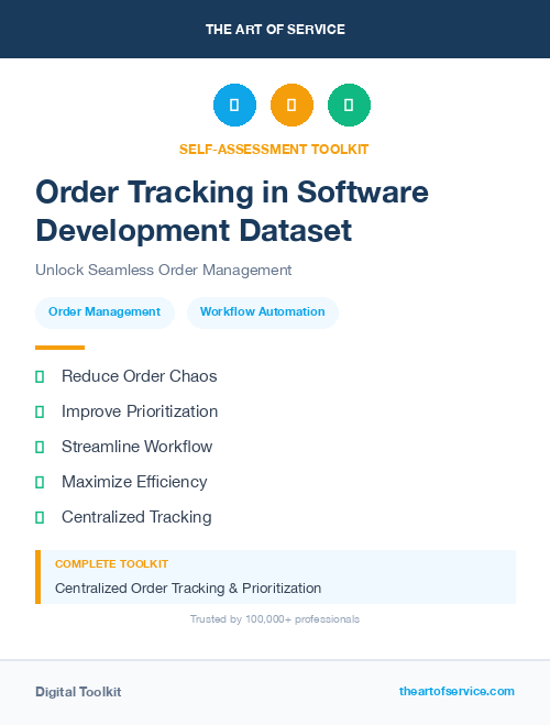 Order Tracking in Software Development Dataset