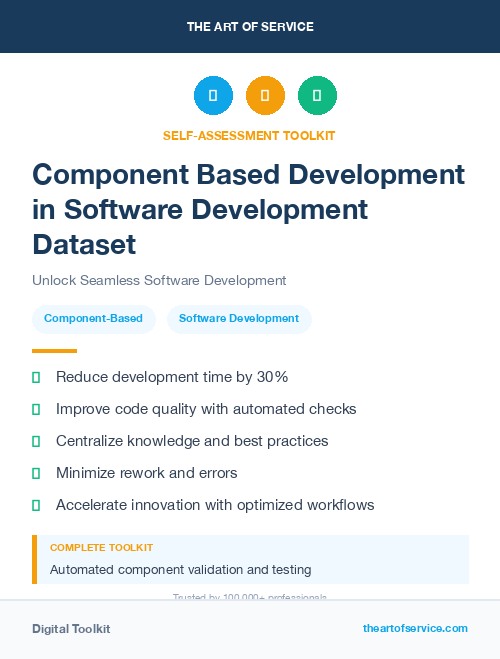 Component Based Development in Software Development Dataset