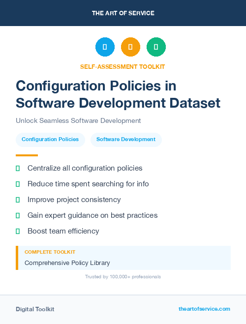 Configuration Policies in Software Development Dataset