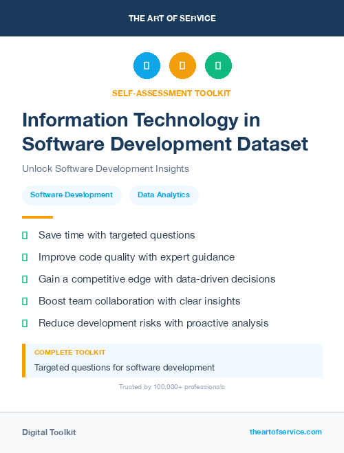 Information Technology in Software Development Dataset