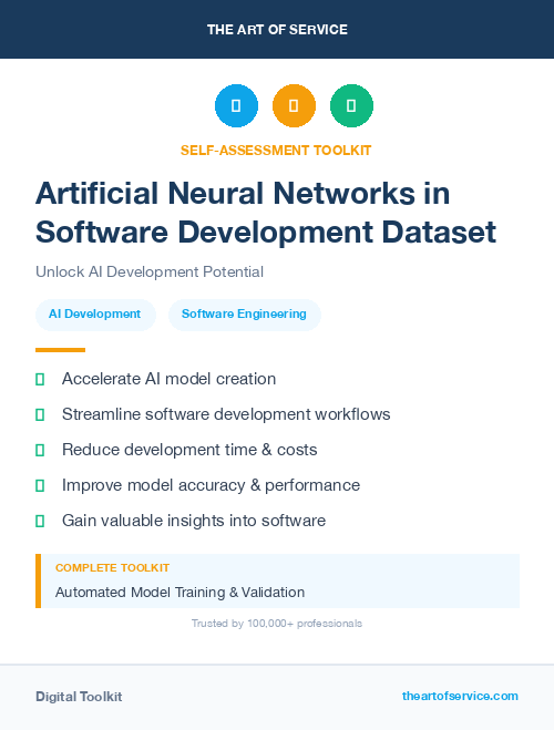 Artificial Neural Networks in Software Development Dataset
