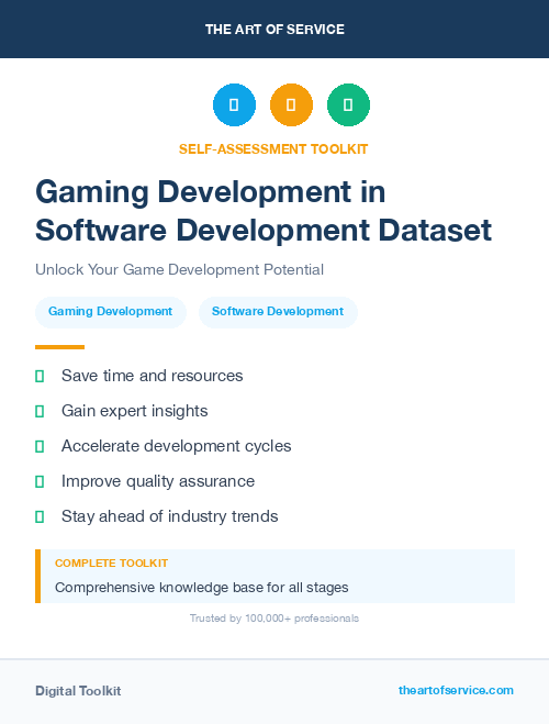 Gaming Development in Software Development Dataset