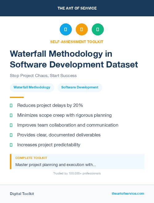Waterfall Methodology in Software Development Dataset