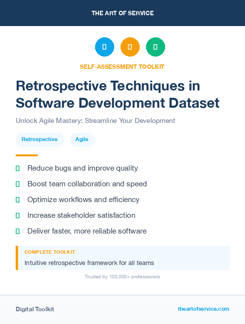 Retrospective Techniques in Software Development Dataset
