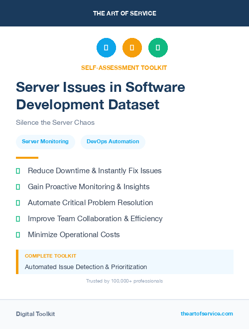 Server Issues in Software Development Dataset