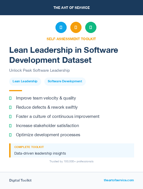 Lean Leadership in Software Development Dataset