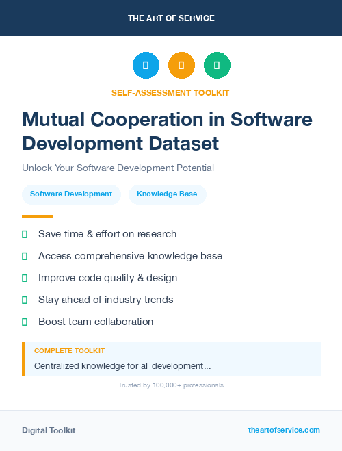 Mutual Cooperation in Software Development Dataset