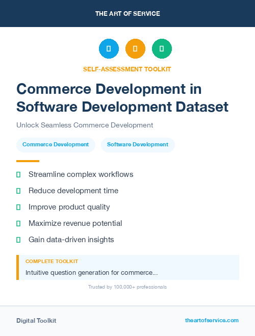 Commerce Development in Software Development Dataset
