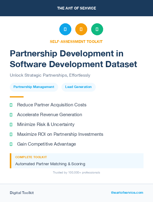 Partnership Development in Software Development Dataset