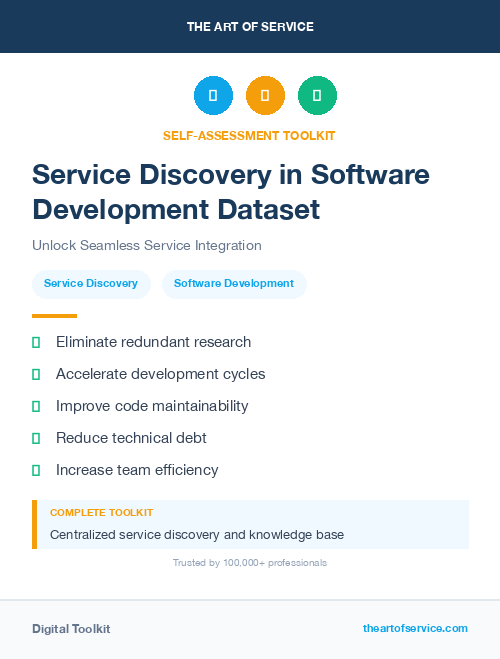 Service Discovery in Software Development Dataset