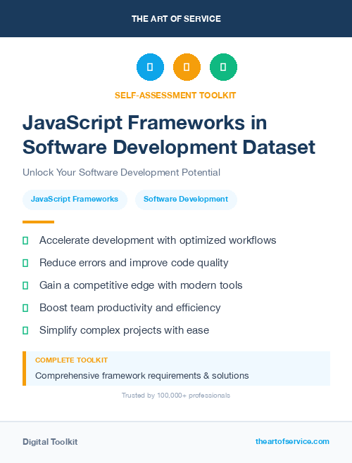 JavaScript Frameworks in Software Development Dataset