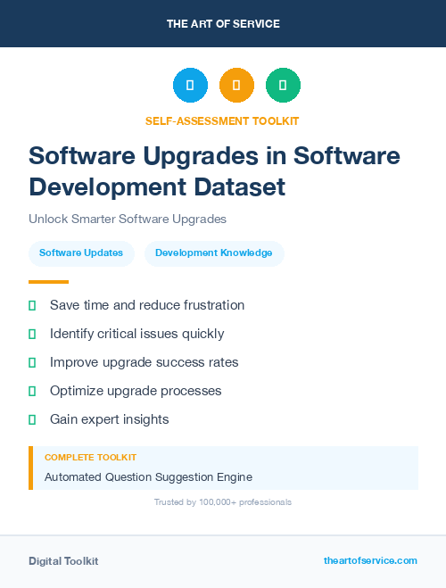 Software Upgrades in Software Development Dataset