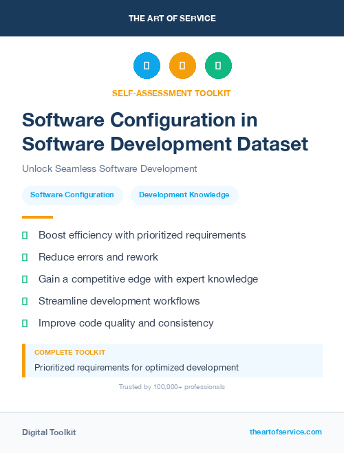 Software Configuration in Software Development Dataset