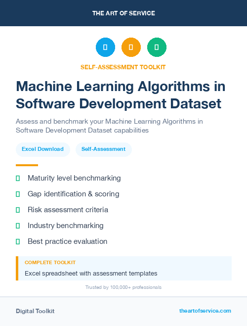 Machine Learning Algorithms in Software Development Dataset
