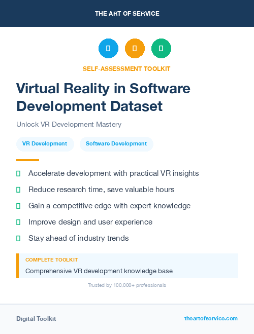 Virtual Reality in Software Development Dataset