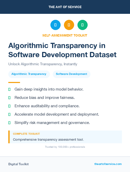 Algorithmic Transparency in Software Development Dataset