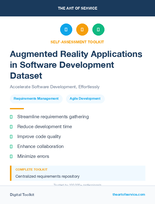 Augmented Reality Applications in Software Development Dataset