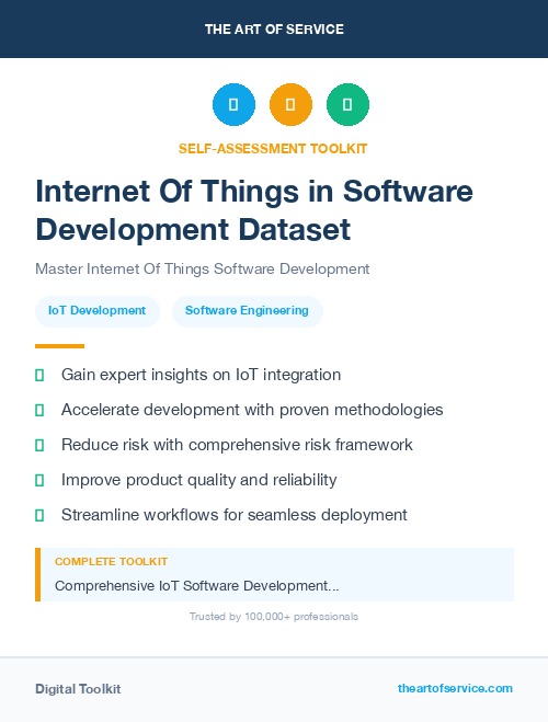 Internet Of Things in Software Development Dataset