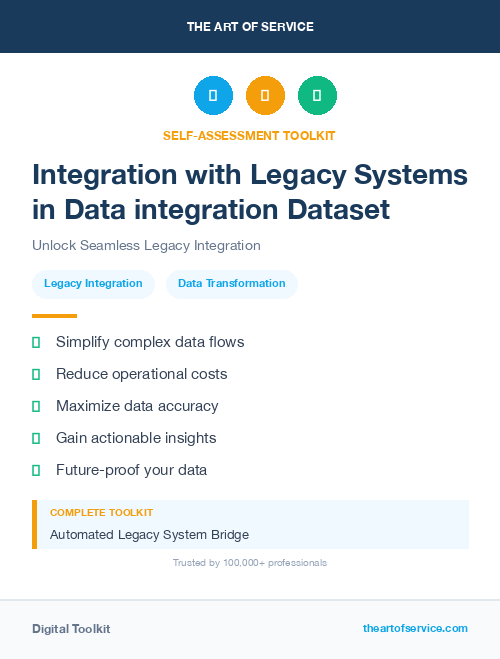 Integration with Legacy Systems in Data integration Dataset
